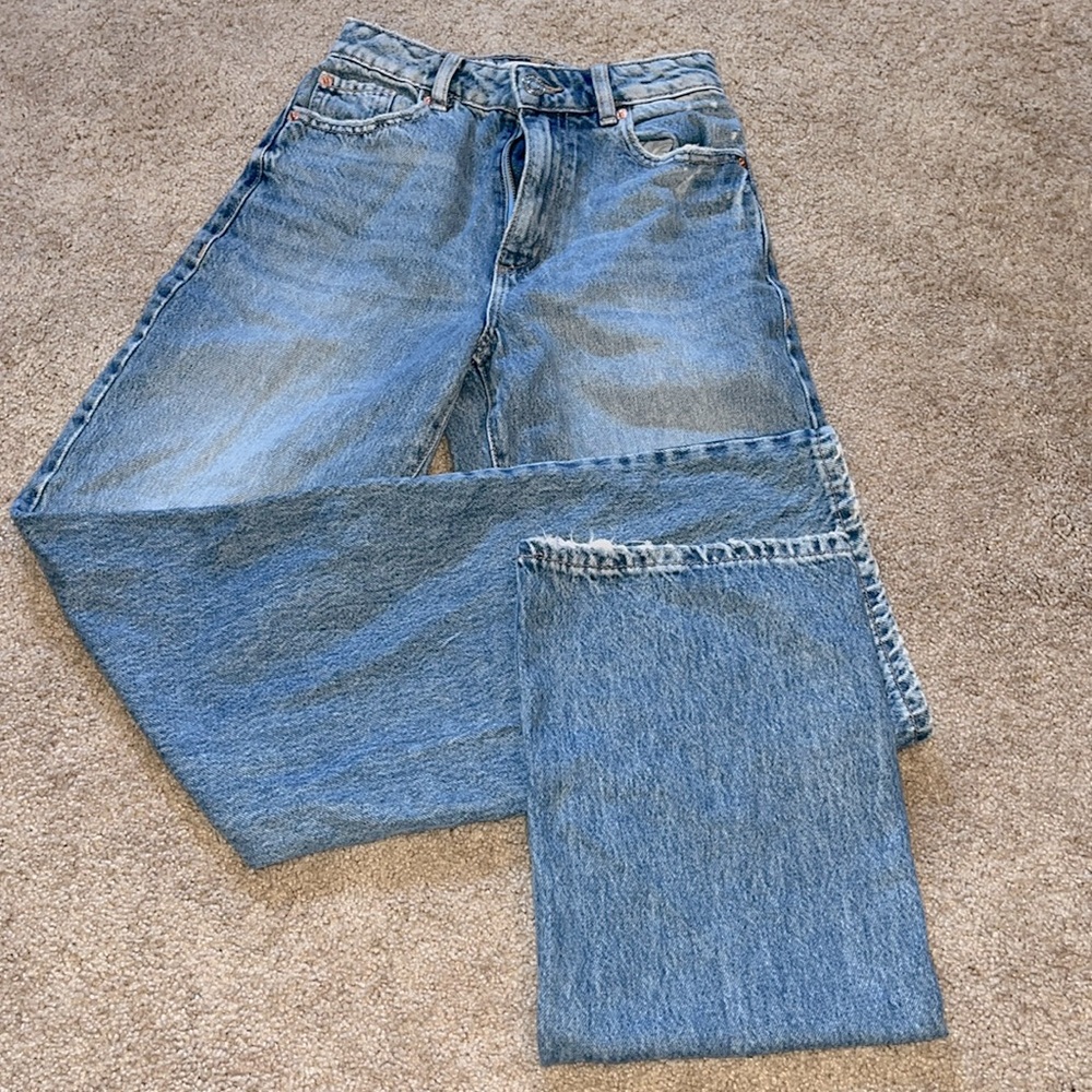 Garage wide leg denim jeans. Size 00–23.
